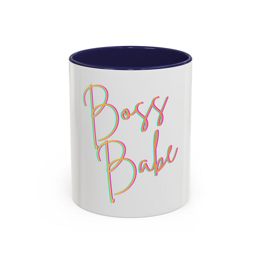 Boss Babe Accent Coffee Mug — 11/15oz Motivational Office Gift