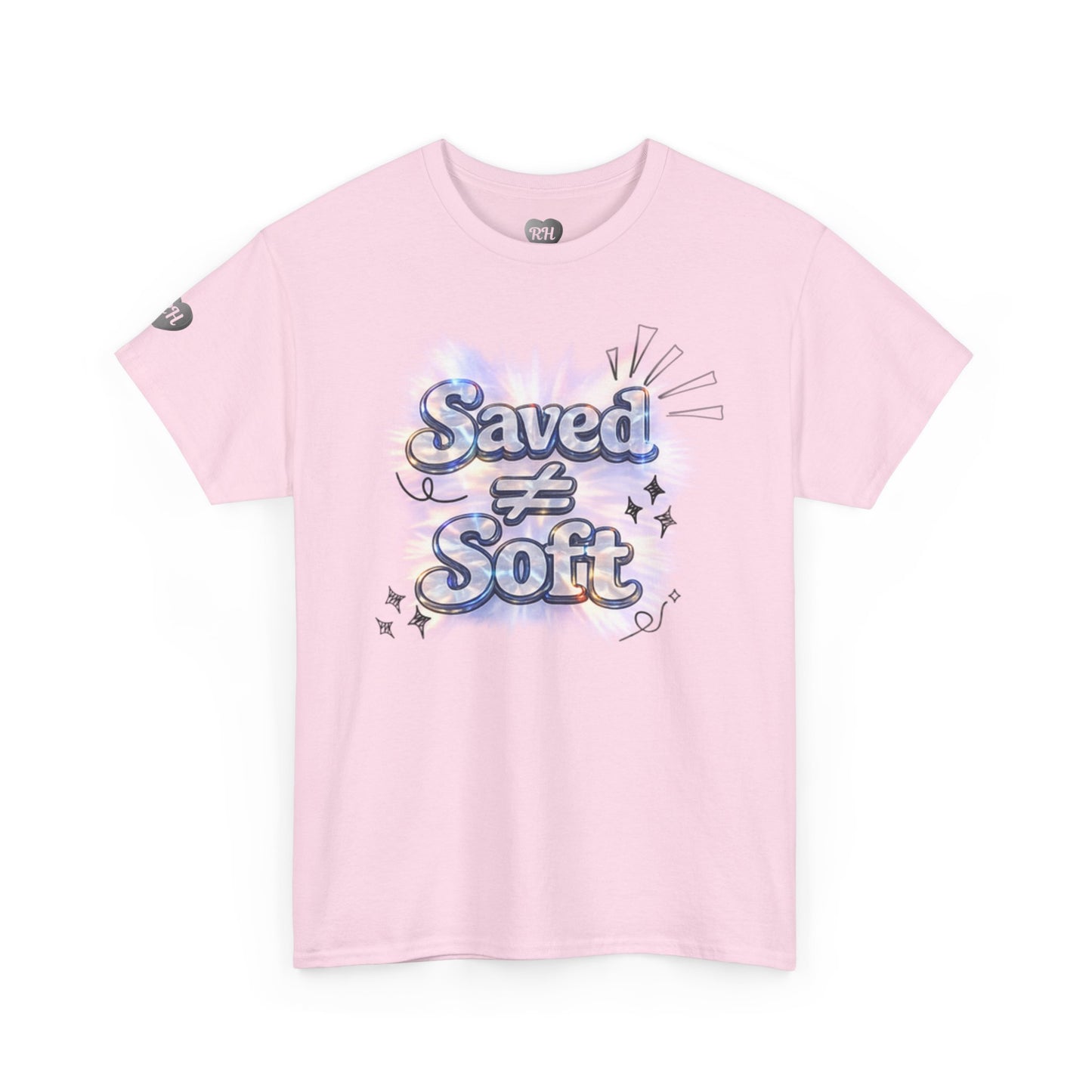 Saved ≠ Soft Tee — Women's Faith Graphic T-Shirt