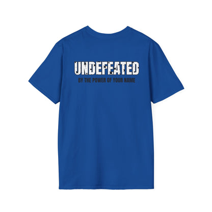 “Undefeated by the Power of Your Name” Inspirational Tee