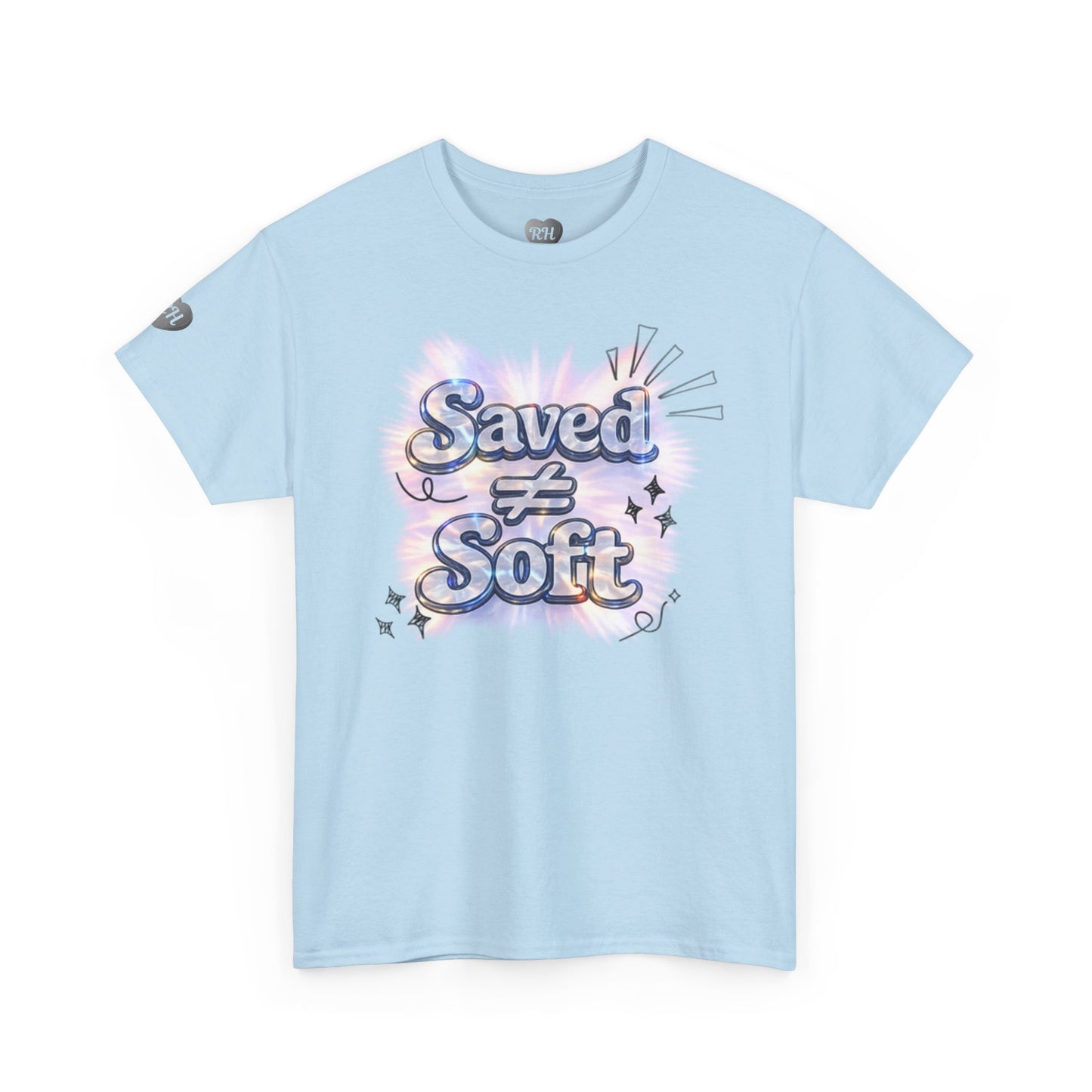 Saved ≠ Soft Tee — Women's Faith Graphic T-Shirt