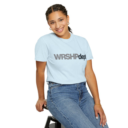 WRSHP dept Logo T-Shirt — Unisex Vintage Garment-Dyed Crew Tee