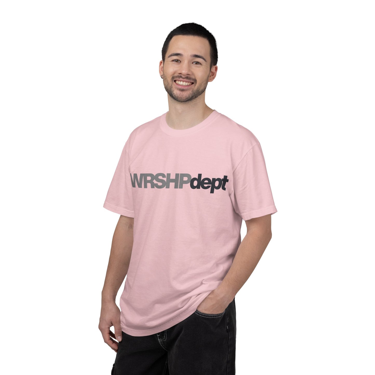 WRSHP dept Logo T-Shirt — Unisex Vintage Garment-Dyed Crew Tee