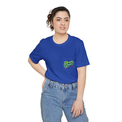 Demon Slayer T-shirt | Unisex Neon Script Pocket Tee, Faith-Inspired Wear