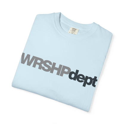 WRSHP dept Logo T-Shirt — Unisex Vintage Garment-Dyed Crew Tee