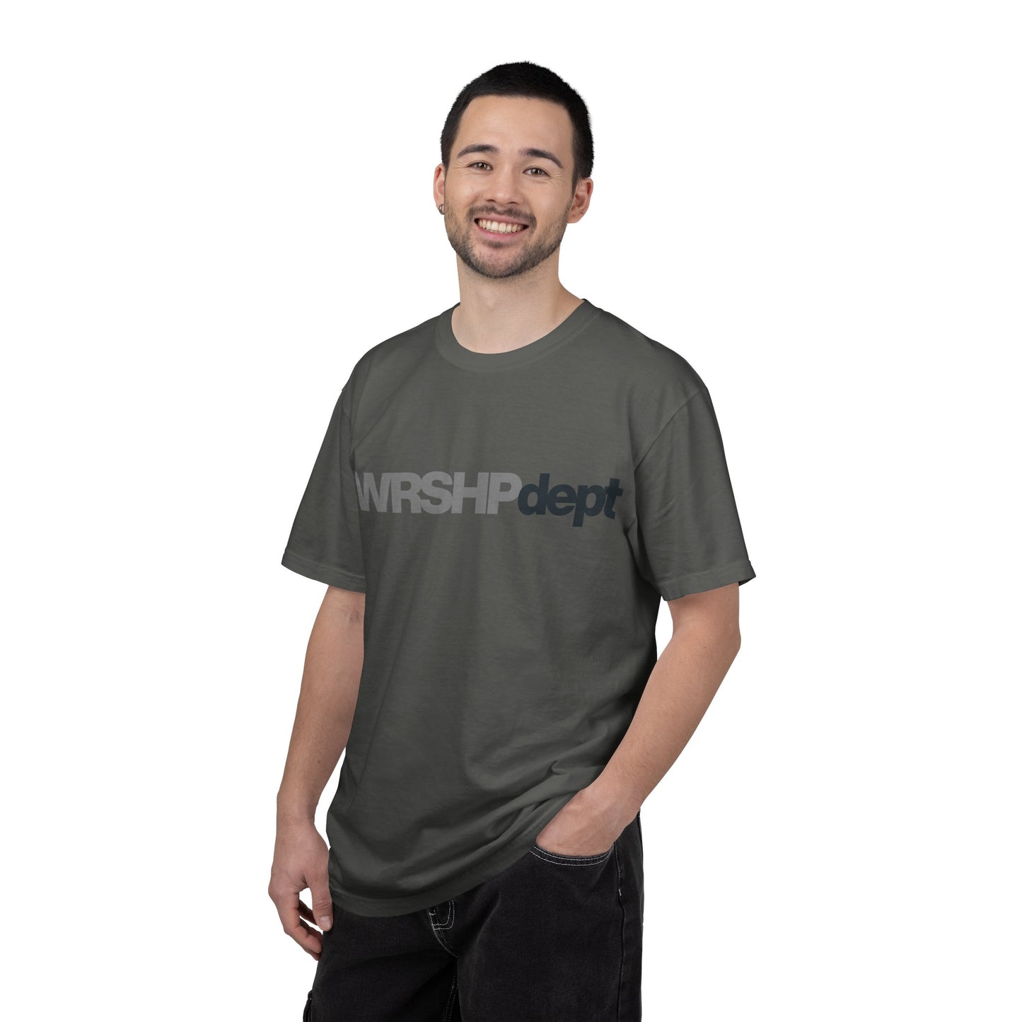 WRSHP dept Logo T-Shirt — Unisex Vintage Garment-Dyed Crew Tee