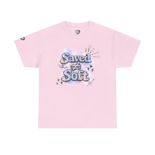 Saved ≠ Soft Tee — Women's Faith Graphic T-Shirt