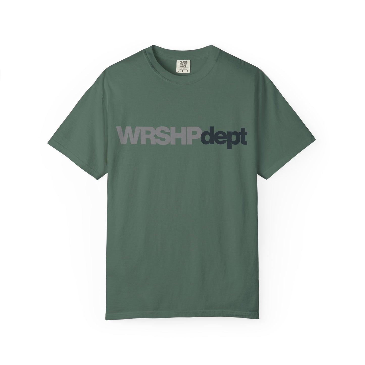 WRSHP dept Logo T-Shirt — Unisex Vintage Garment-Dyed Crew Tee
