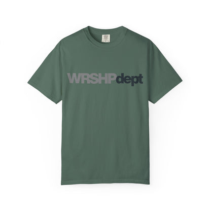 WRSHP dept Logo T-Shirt — Unisex Vintage Garment-Dyed Crew Tee