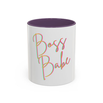 Boss Babe Accent Coffee Mug — 11/15oz Motivational Office Gift