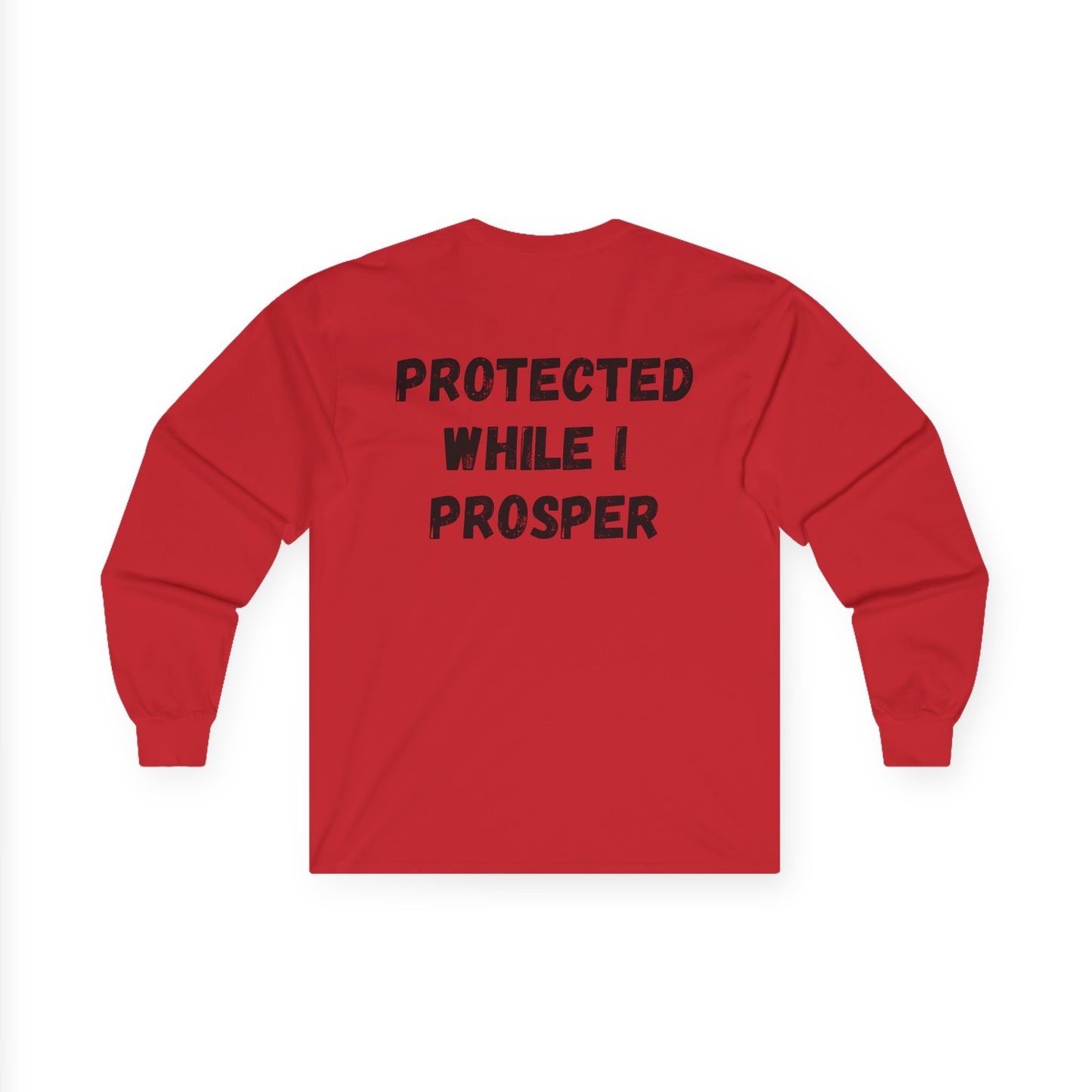 Lord Watch Over Me Long Sleeve Tee — "Protected While I Prosper" Inspirational Unisex Shirt