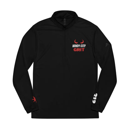 Adidas® Quarter-Zip Embroidered Pullover – Chicago Style