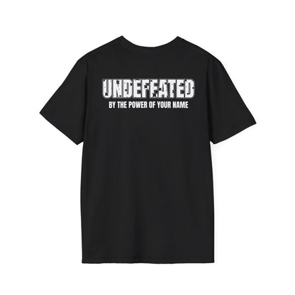 “Undefeated by the Power of Your Name” Inspirational Tee