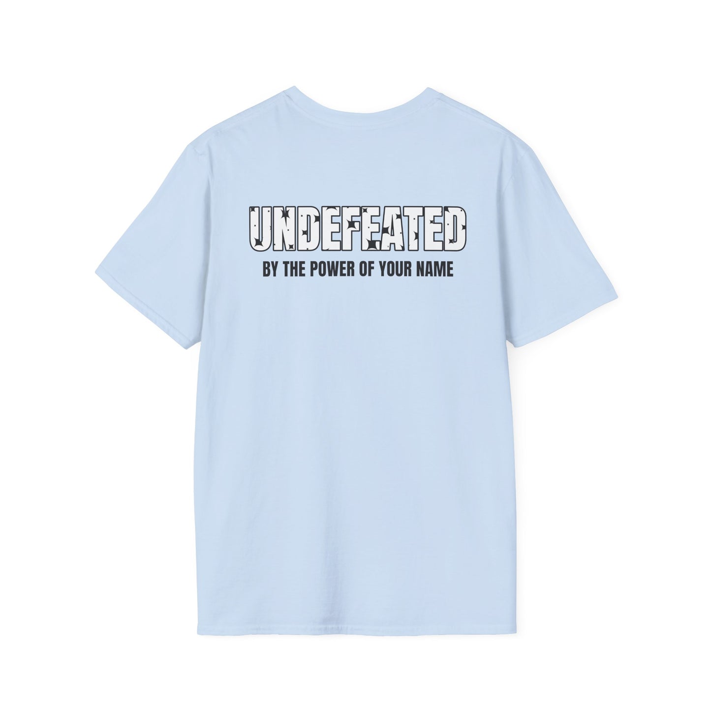 “Undefeated by the Power of Your Name” Inspirational Tee