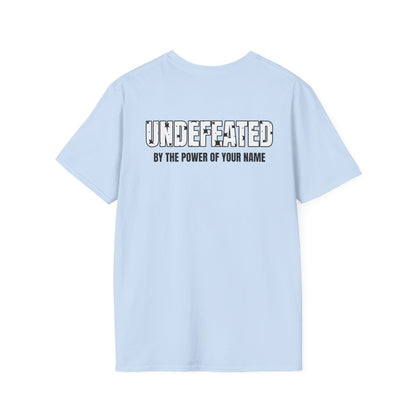 “Undefeated by the Power of Your Name” Inspirational Tee