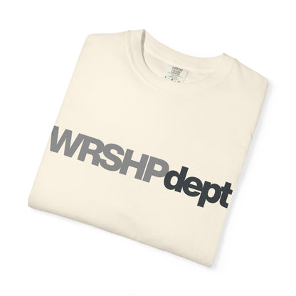WRSHP dept Logo T-Shirt — Unisex Vintage Garment-Dyed Crew Tee