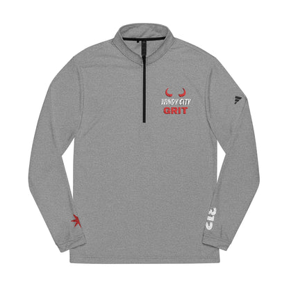 Adidas® Quarter-Zip Embroidered Pullover – Chicago Style