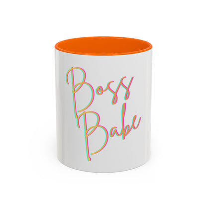 Boss Babe Accent Coffee Mug — 11/15oz Motivational Office Gift
