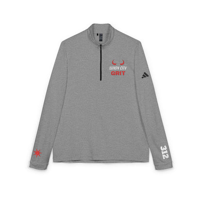 Adidas® Quarter-Zip Embroidered Pullover – Chicago Style