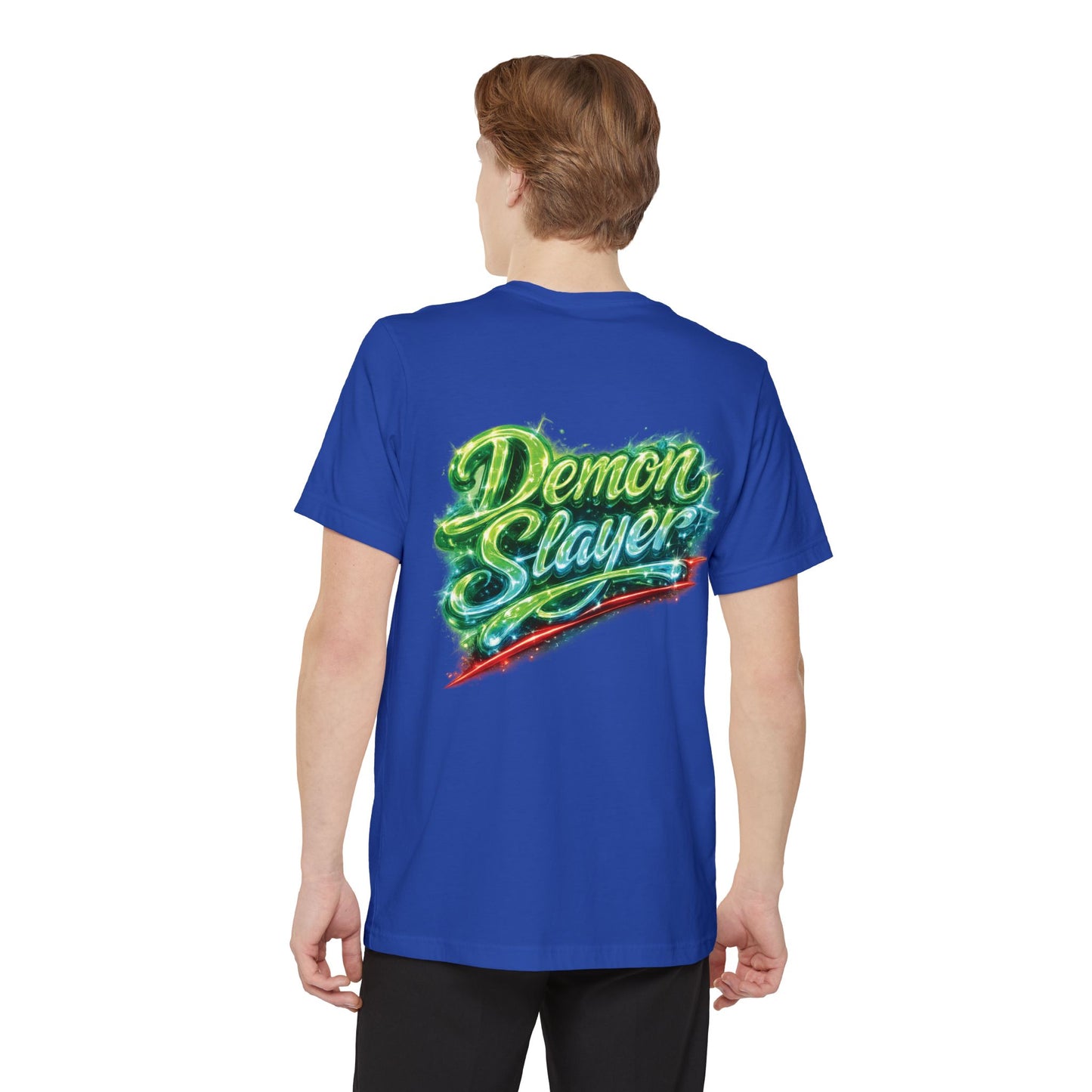 Demon Slayer T-shirt | Unisex Neon Script Pocket Tee, Faith-Inspired Wear