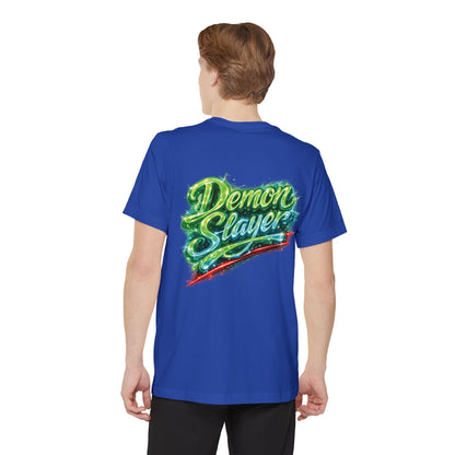 Demon Slayer T-shirt | Unisex Neon Script Pocket Tee, Faith-Inspired Wear