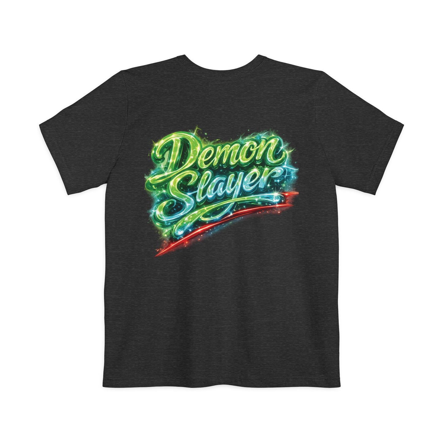 Demon Slayer T-shirt | Unisex Neon Script Pocket Tee, Faith-Inspired Wear