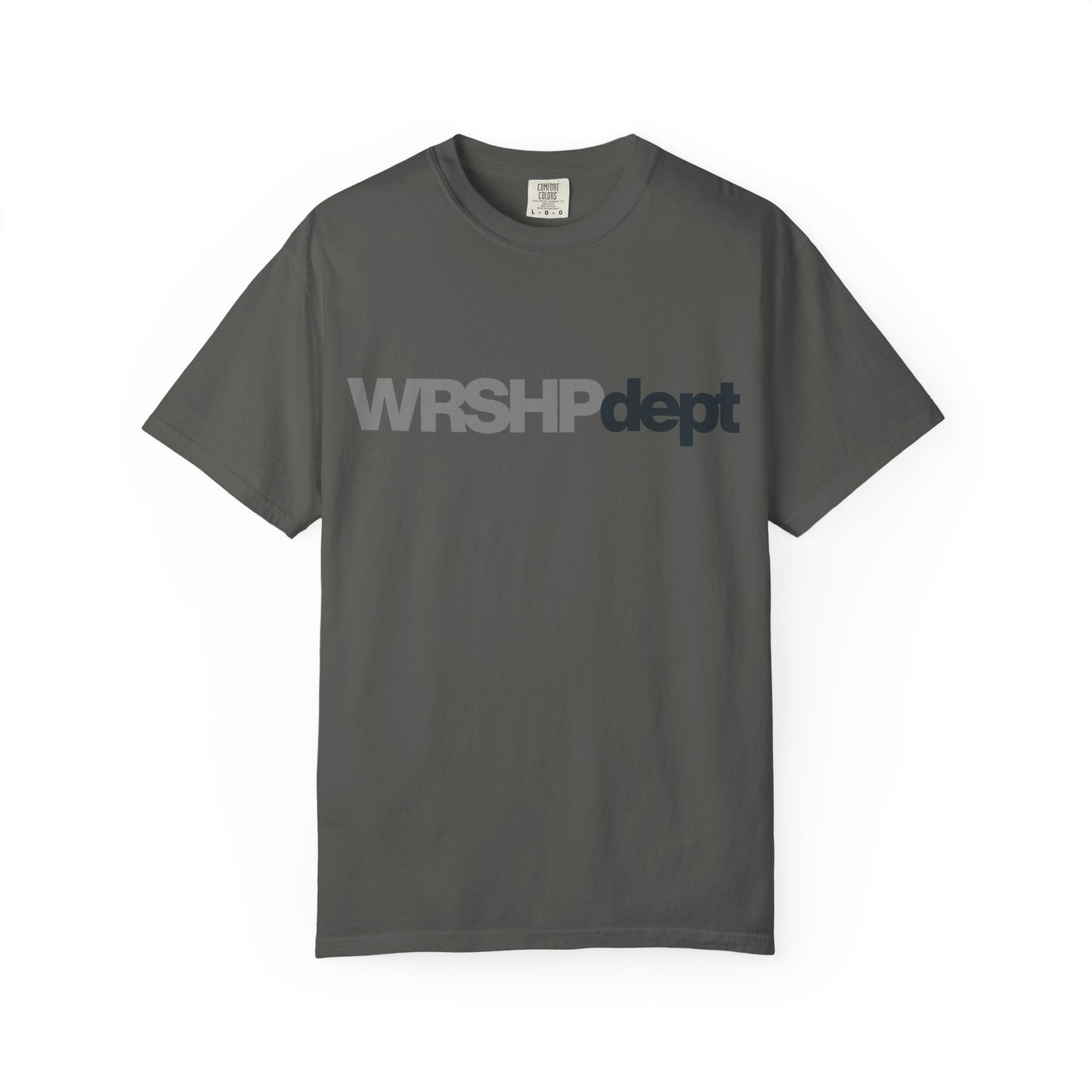WRSHP dept Logo T-Shirt — Unisex Vintage Garment-Dyed Crew Tee
