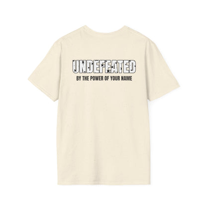 “Undefeated by the Power of Your Name” Inspirational Tee