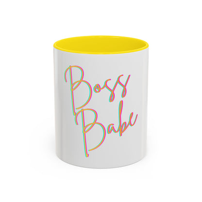 Boss Babe Accent Coffee Mug — 11/15oz Motivational Office Gift