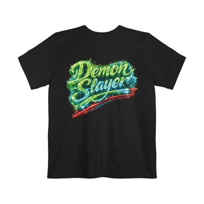 Demon Slayer T-shirt | Unisex Neon Script Pocket Tee, Faith-Inspired Wear