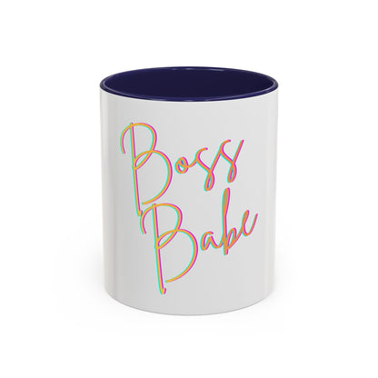 Boss Babe Accent Coffee Mug — 11/15oz Motivational Office Gift