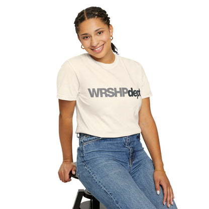 WRSHP dept Logo T-Shirt — Unisex Vintage Garment-Dyed Crew Tee
