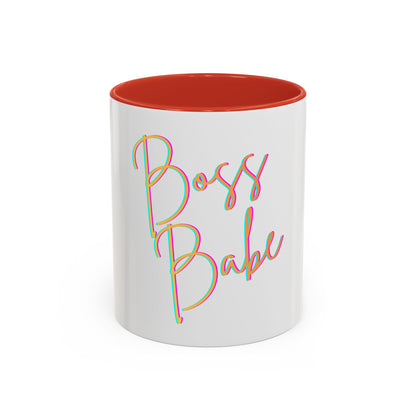 Boss Babe Accent Coffee Mug — 11/15oz Motivational Office Gift