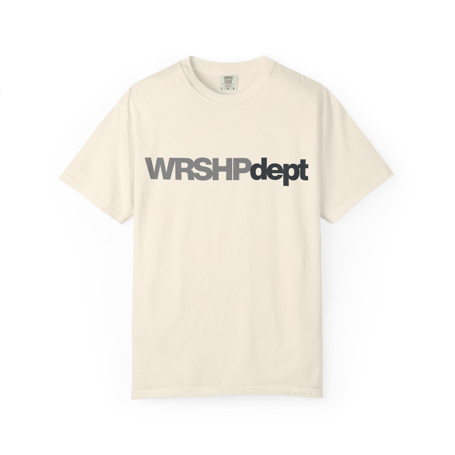WRSHP dept Logo T-Shirt — Unisex Vintage Garment-Dyed Crew Tee