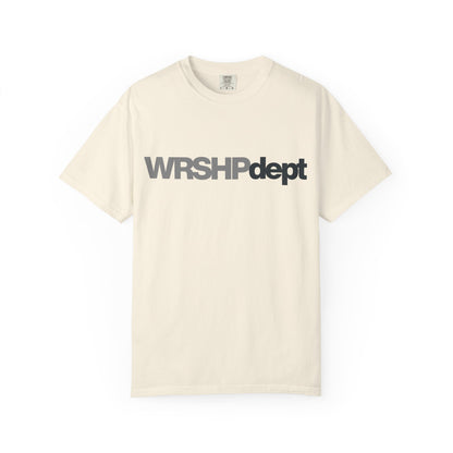 WRSHP dept Logo T-Shirt — Unisex Vintage Garment-Dyed Crew Tee