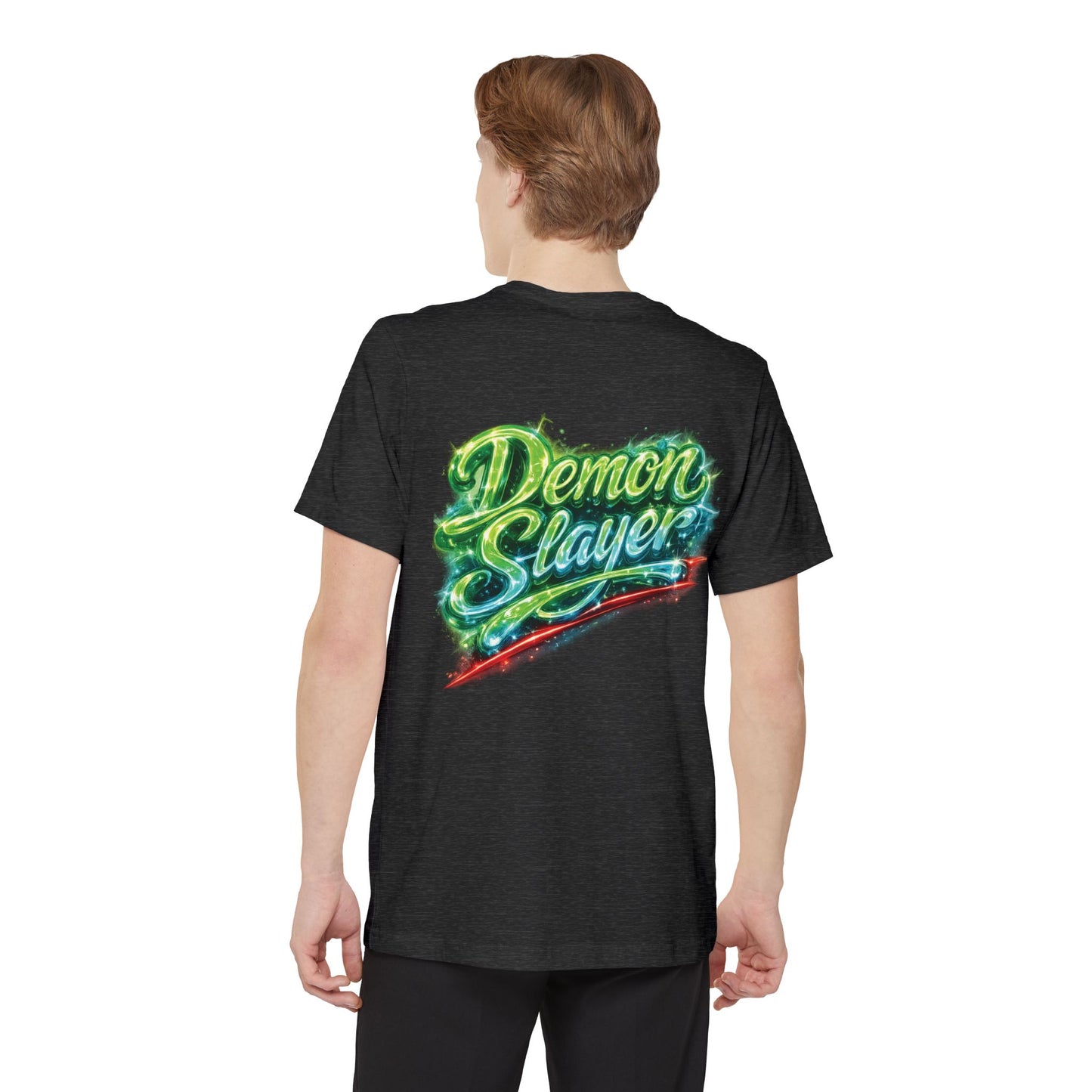 Demon Slayer T-shirt | Unisex Neon Script Pocket Tee, Faith-Inspired Wear