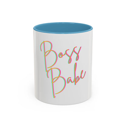 Boss Babe Accent Coffee Mug — 11/15oz Motivational Office Gift