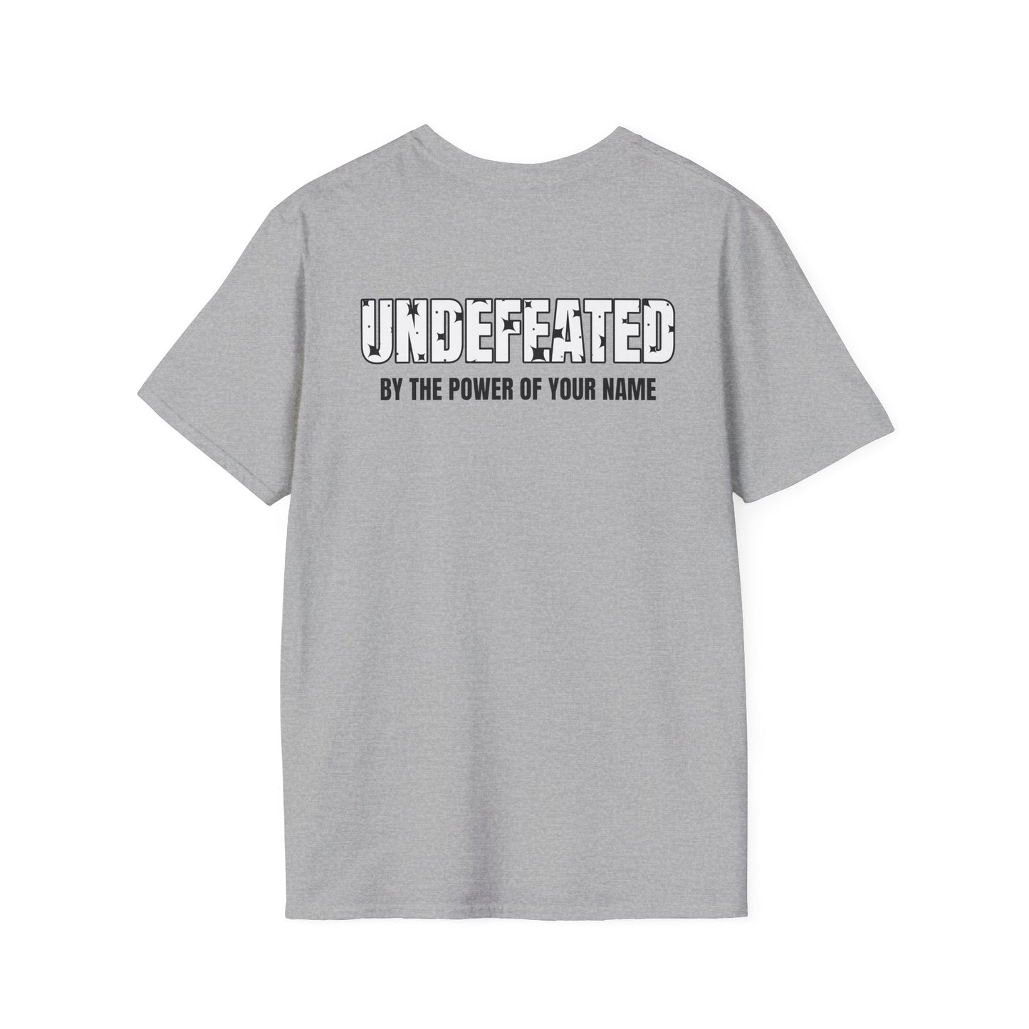“Undefeated by the Power of Your Name” Inspirational Tee
