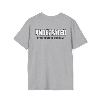 “Undefeated by the Power of Your Name” Inspirational Tee