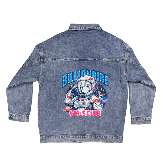 Future Billionaire Women's Oversized Denim Jacket