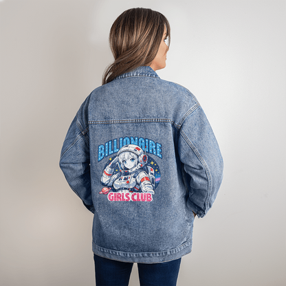 Future Billionaire Women's Oversized Denim Jacket