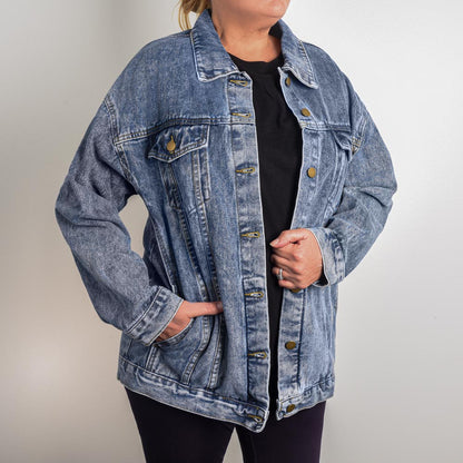 Future Billionaire Women's Oversized Denim Jacket