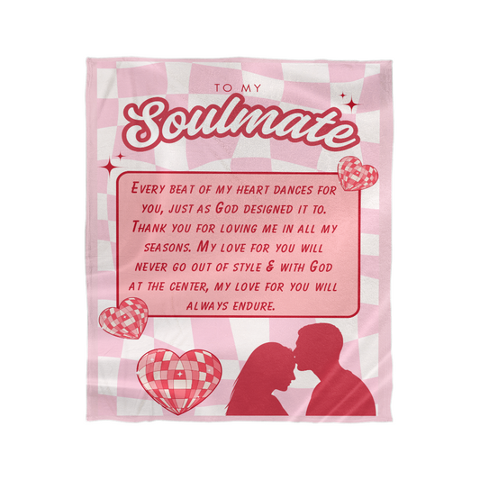 Valentine's Day Soulmate Mink Touch Fleece Blanket
