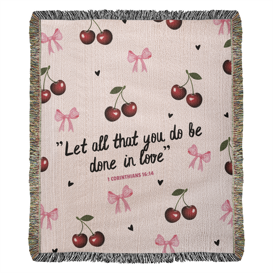 Love Heirloom Woven  Blanket